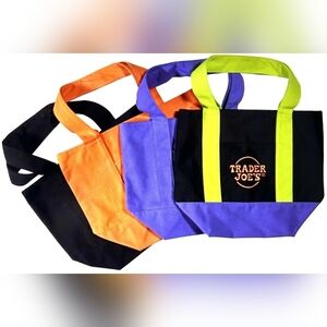 Trader Joe’s 2025 Mini Halloween Tote Bag - Orange Black Purple Multicolor